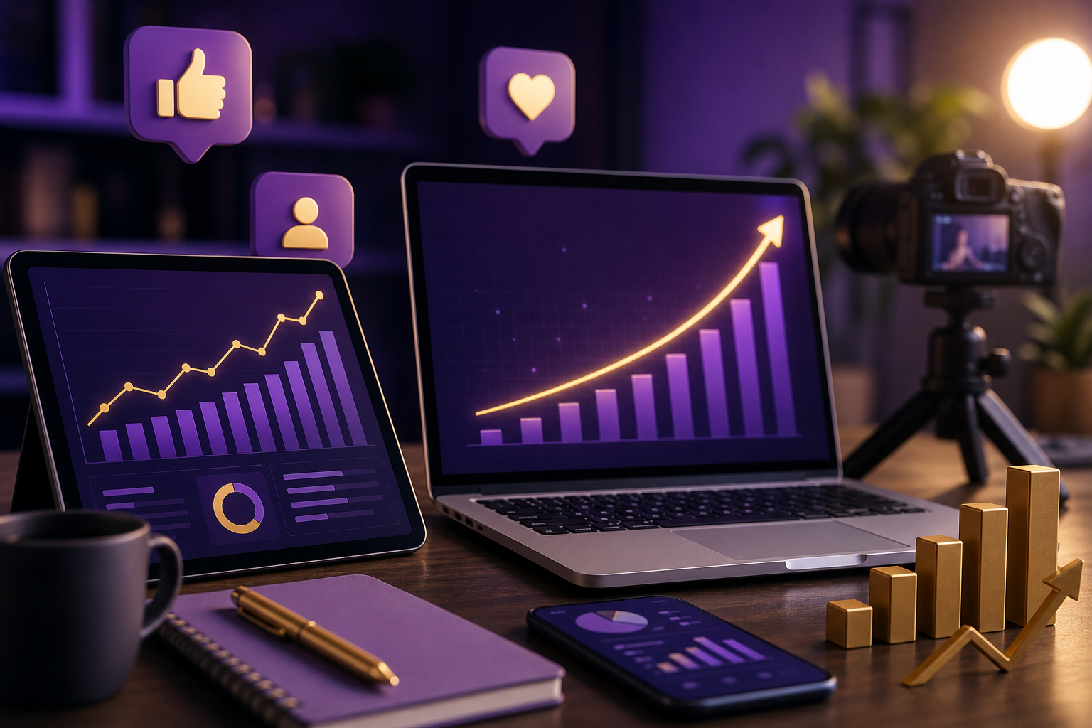 Digital marketing growth strategy charts